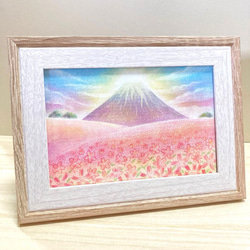 新春の月　絵画アート原画　パステル画 5679f9246760f055c8776f102b1b4b