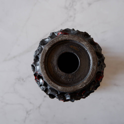 3.5号流紋黒紅鬼鉢台390　塊根植物　多肉植物　アガベ　盆栽　植木鉢　作家鉢　鉢台　沖縄 7枚目の画像