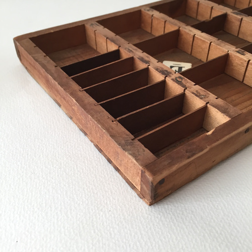 古い活版トレイ 古い木箱 壁掛け 収納ボックス カリグラフィ 文具