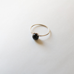 （925銀）黑瑪瑙銀戒指（6毫米） 第5張的照片