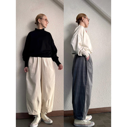 兩種顏色可選❤️選擇你的尺寸❗️寬鬆蓬鬆的馬戲褲❤️寬條燈芯絨❤️精緻休閒的版型❤️ 第4張的照片