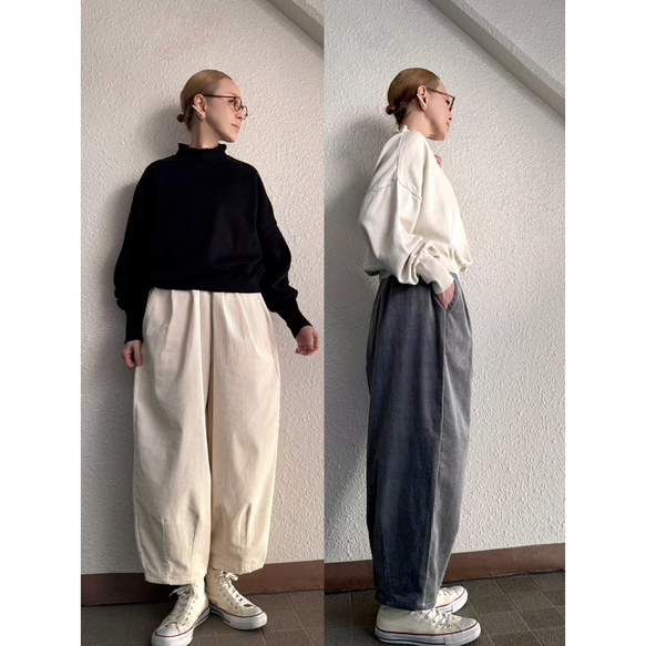 兩種顏色可選❤️選擇你的尺寸❗️寬鬆蓬鬆的馬戲褲❤️寬條燈芯絨❤️精緻休閒的版型❤️ 第4張的照片