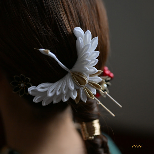 オーダー専用ページ【Tsuru】つまみ細工髪飾り かんざし ai 通販