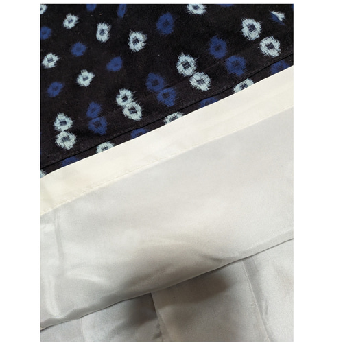 久留米絣と絣色々エプロンドレス(前後どちらでも着用可能) 古布