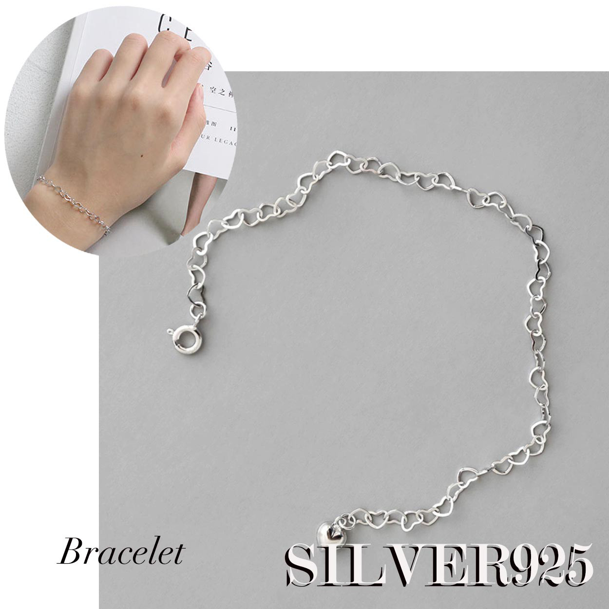 SILVER925-26 ブレスレット シルバ−925 調整可能　巾着付  ジュエリー シルバー ゴールド バングル