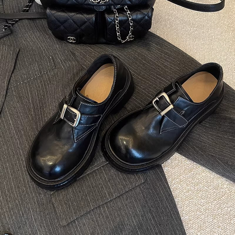 新作レトロローファー 厚底ヒールアップ イギリス風 レディース22.5-25cm#1340 6,248円