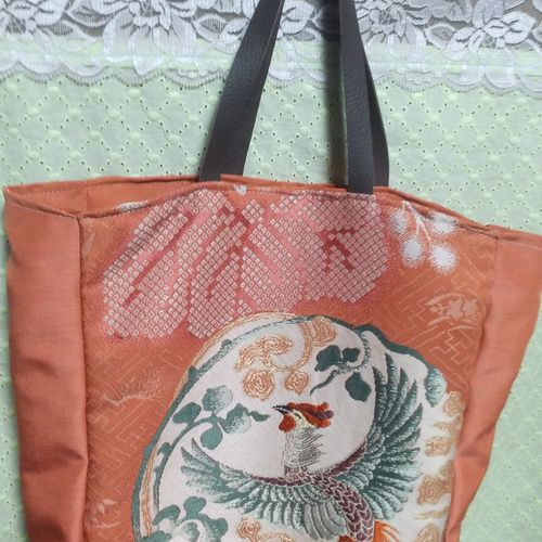 鳳凰柄帯リメイクトートバッグ トートバッグ とちおとめ 通販 20318527
