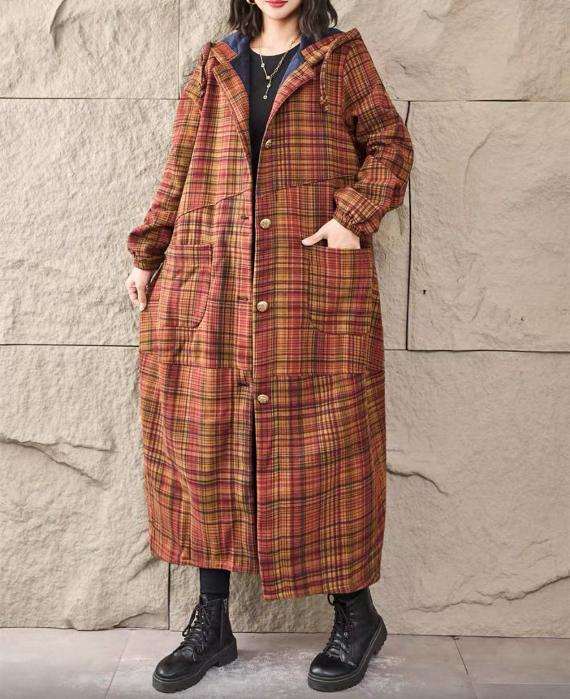 春秋の新作、花柄、裹起毛 、受注製作 、ワンピース、長袖、冬、ゆったり