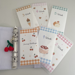 A6バインダー リフィル チェック スイーツ 5w セービングチャレンジ