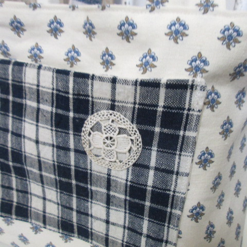 アンティークホームスパンハンガリアングレインサックリネンイニシャル