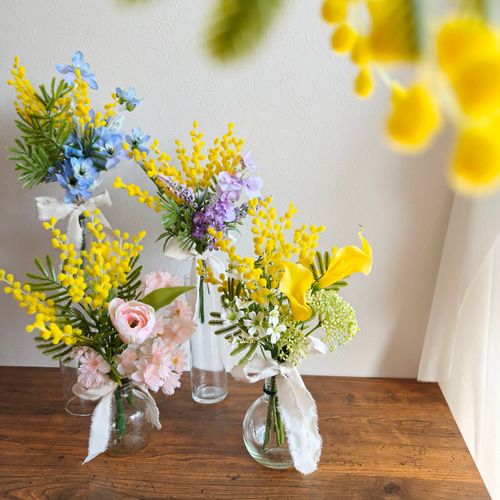 4色から選べるミモザの花束 送別 ギフト 春の超早割2026 インテリア