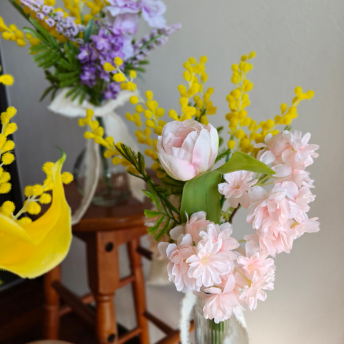 4色から選べるミモザの花束 送別 ギフト 春の超早割2026 インテリア