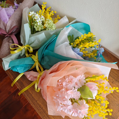 4色から選べるミモザの花束 送別 ギフト 春の超早割2026 インテリア