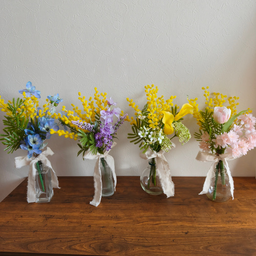 4色から選べるミモザの花束 送別 ギフト 春の超早割2026 インテリア