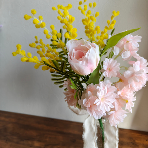 4色から選べるミモザの花束 送別 ギフト 春の超早割2026 インテリア