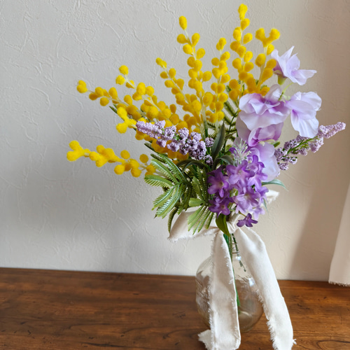 4色から選べるミモザの花束 送別 ギフト 春の超早割2026 インテリア