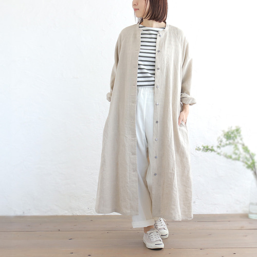 大人の日常を彩る上質リネン 2wayシャツワンピース 心地よく纏う「桐七