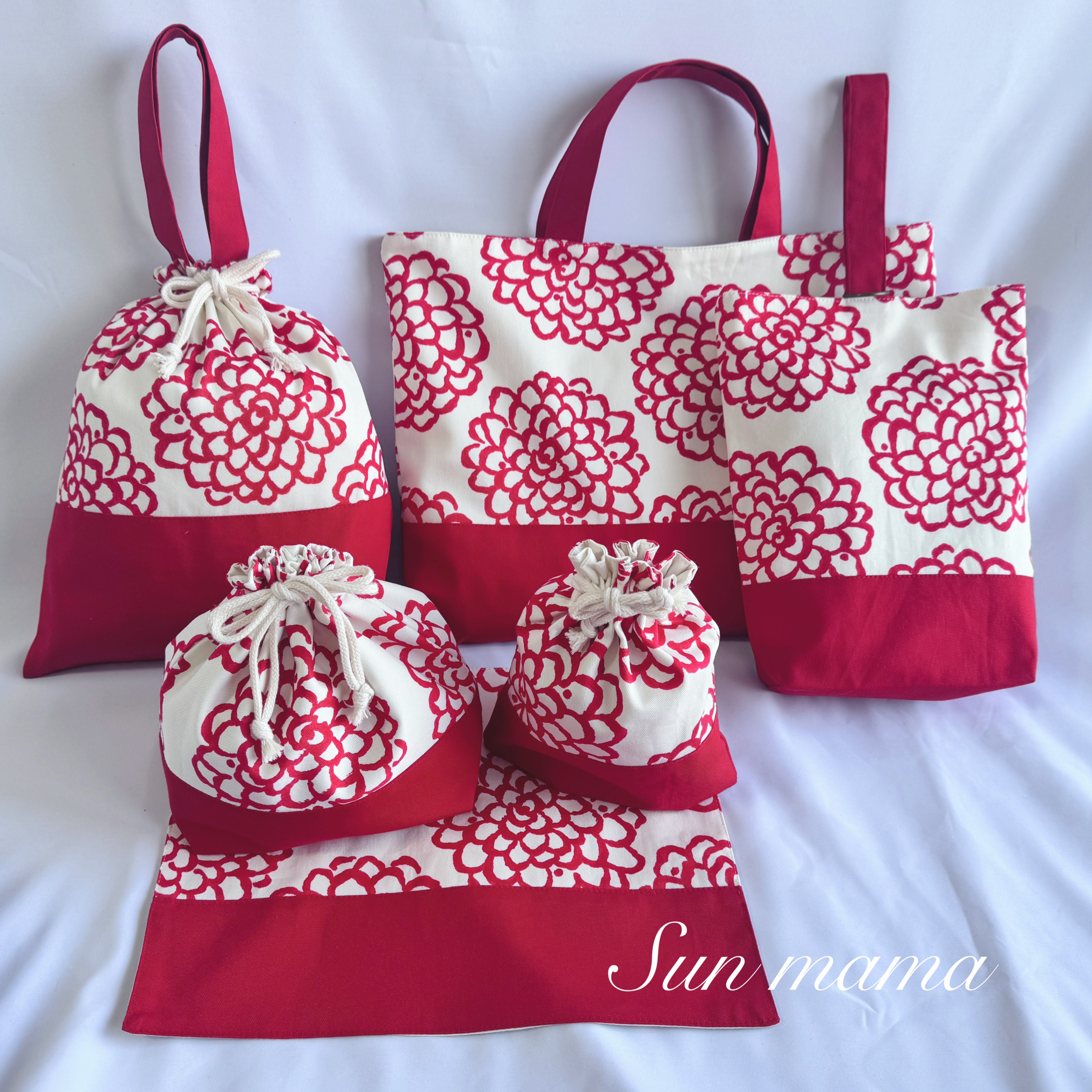 送料無料　新作特価　入園6点セット　入学セット　入園セット　チェリー柄　かわいい　女の子  入園　入園入学2025