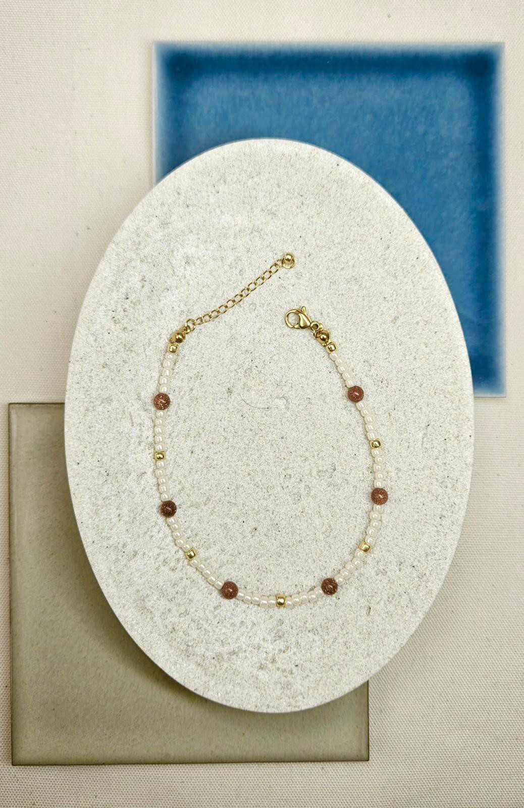 天然石ブレスレット｜stainless steel ｜Eagle heart｜金属アレルギー対応