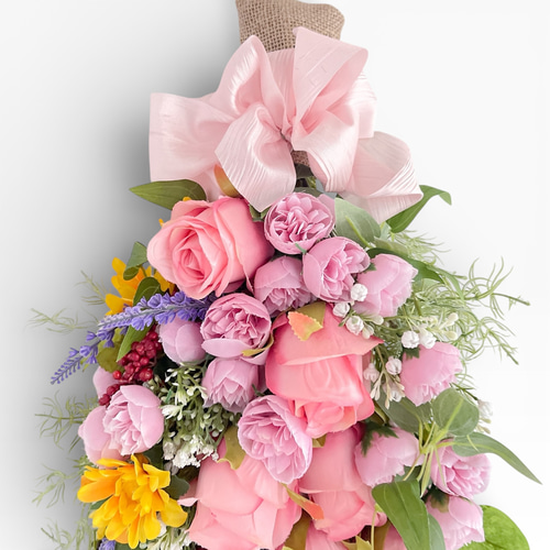 光触媒フラワー 春色ローズのスプリングスワッグ｜光触媒アーティ