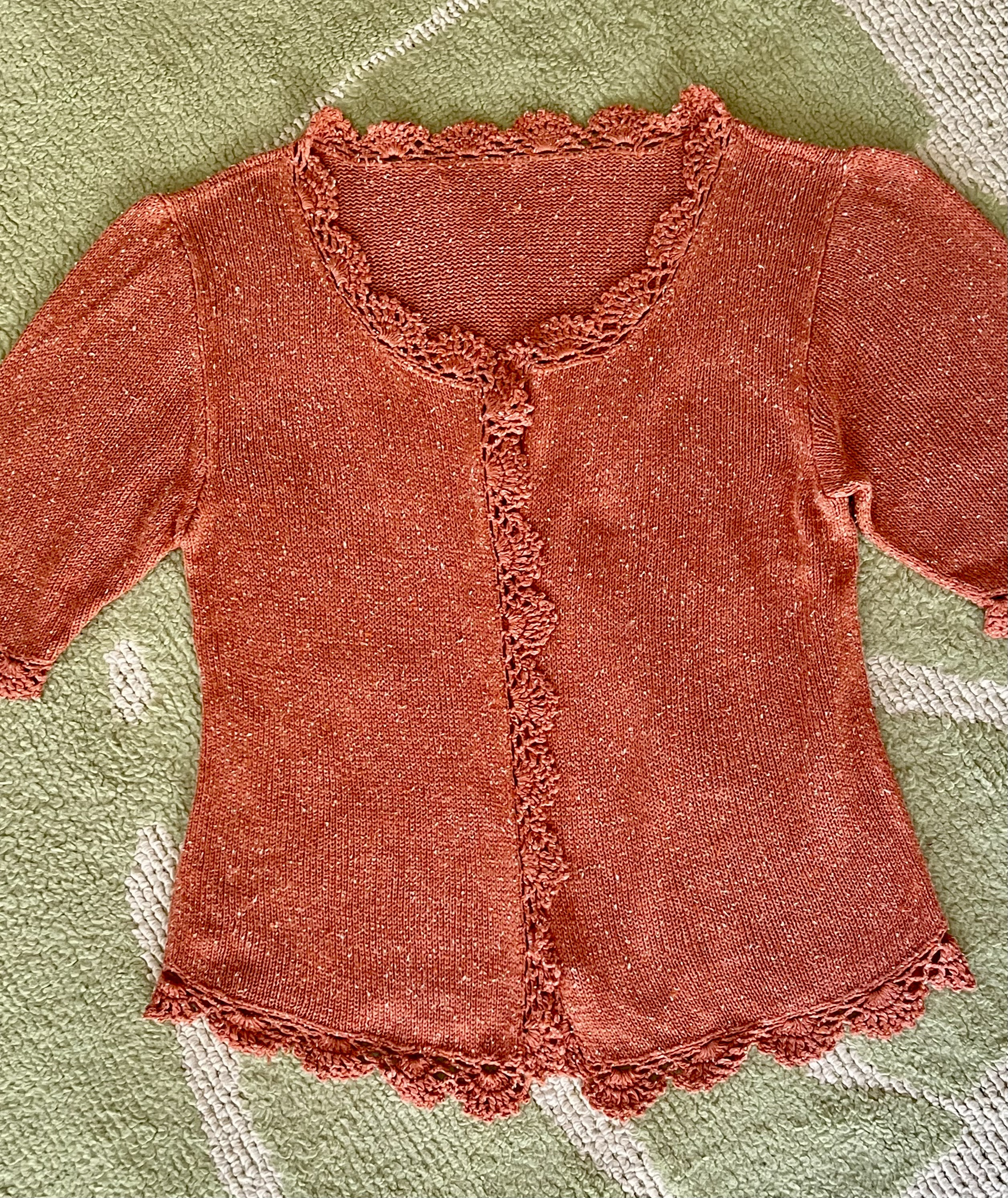 ５分袖カーディガン