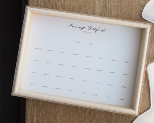 ゲスト参加型結婚証明書⌇台紙と額縁のみ⌇シーグラスにボタンに