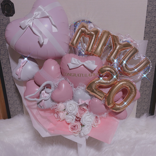専用♡成人式❤︎卒業式バルーンブーケ花束｜風船 ギフト お祝い 誕生日 ピンク バルーンギフト バルーンブーケ 生誕祭 誕生日 推し活 成人式 卒業式