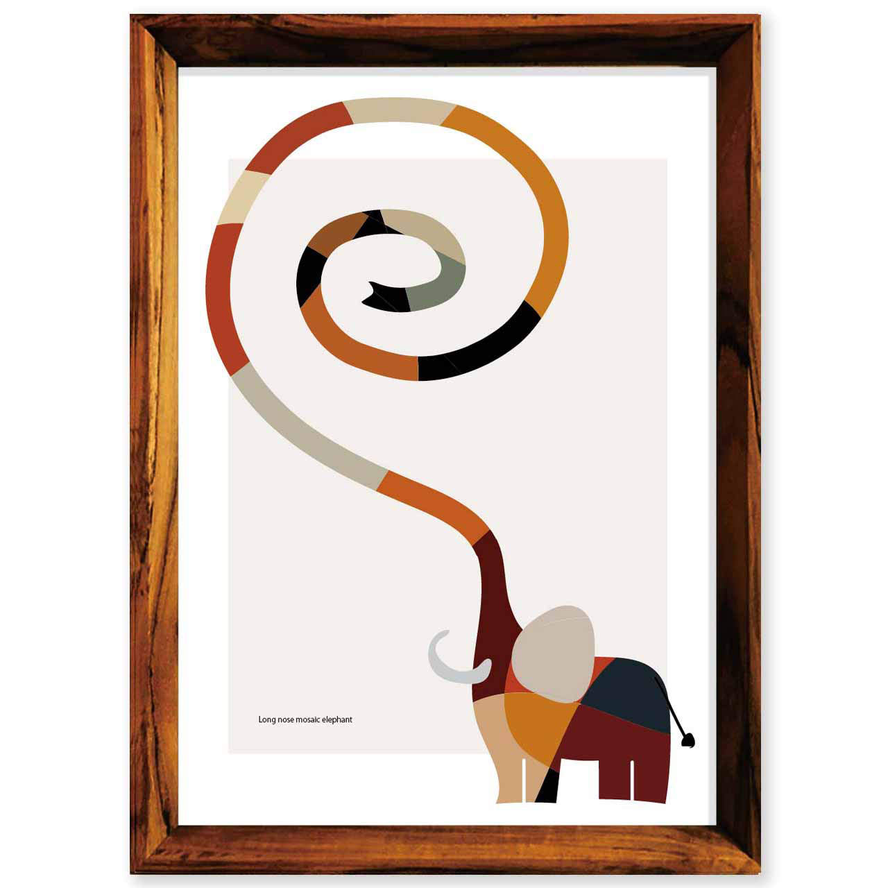 長い鼻　ゾウ　送料無料　イラスト　お気に入り9600件突破　ポスター　アートポスター　アート/sei検索新着順　3910