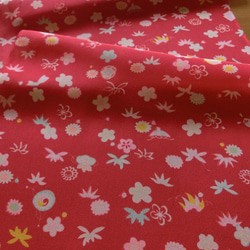 古布＊正絹江戸縮緬・山繭＊菊＊33x95cm＊はぎれ◇アンティーク