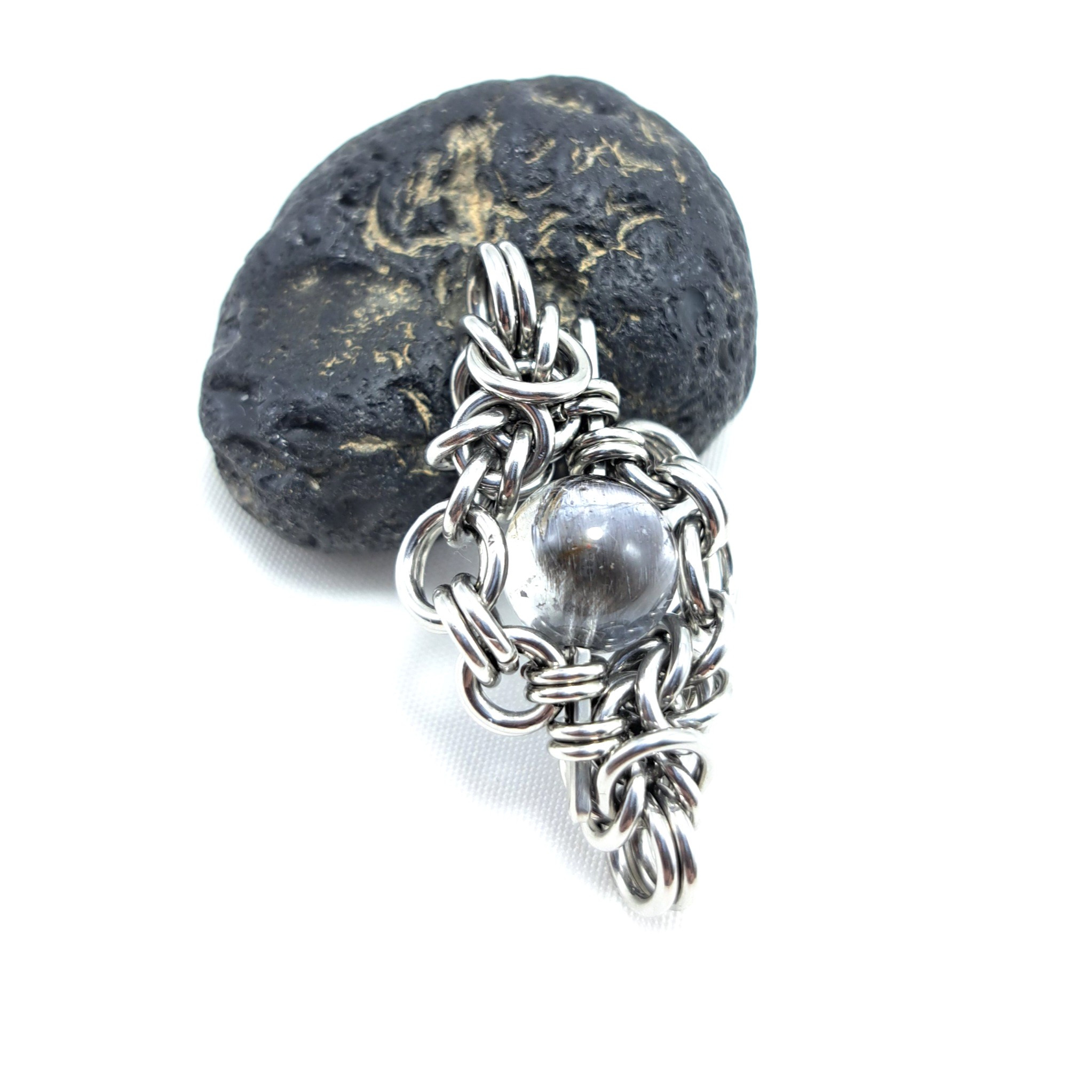 白金の煌めき! プラチナルチルクォーツ　ペンダントトップ