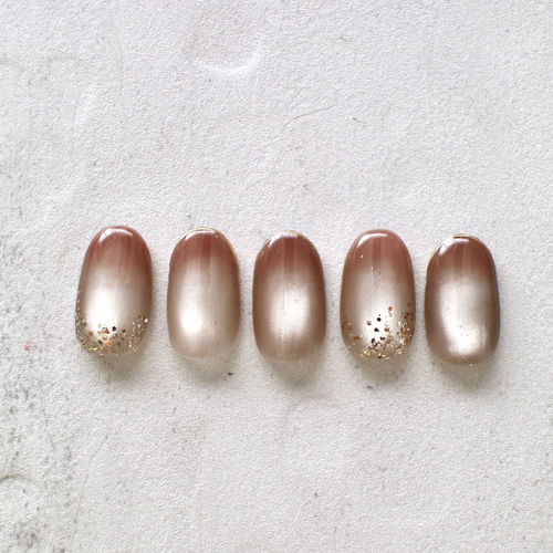 ネイル ネイルチップオーダー フレンチ マグネット グラデーション ちゅるん ネイル ネイルチップオーダー フレンチ マグネット グラデーション