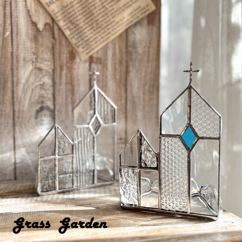 ステンドグラス 教会のジュエリーボックス その他インテリア雑貨 Grass