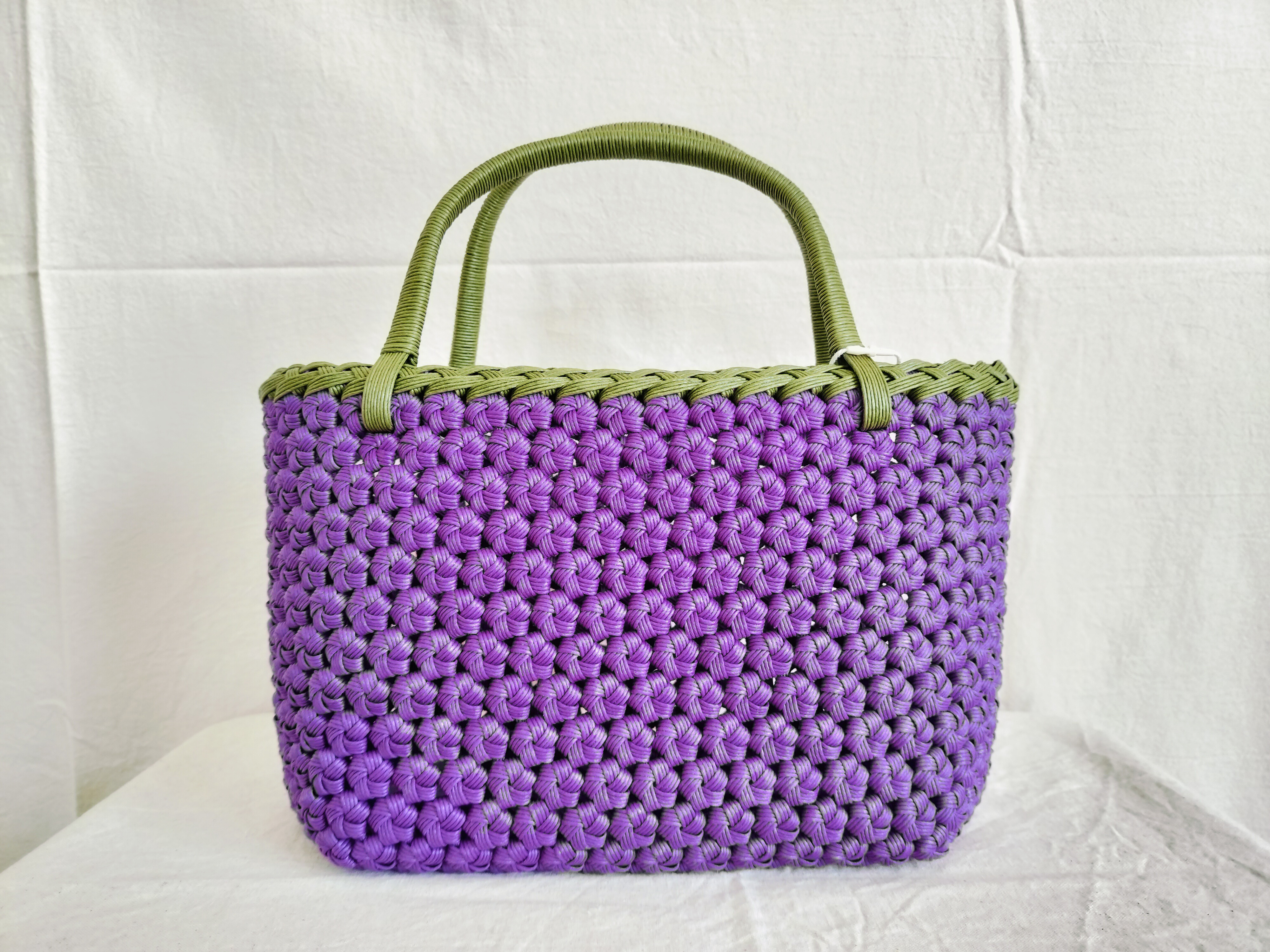 〘受注制作〙毎日のかごバッグ「ラベンダー」