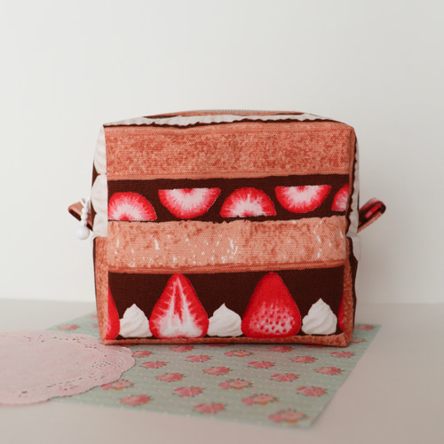 スクエアポーチ☆ストロベリーショートケーキ☆チョコケーキ