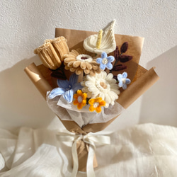 ガーベラ×チューリップのピンクブーケ モールフラワー｜お祝いや記念日