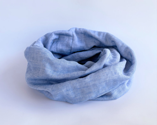 コットントリプルガーゼのスヌード(ライトブルー) スヌード