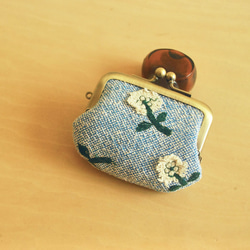 ミナペルホネン【タンバリン dop】グレー☆親子がま口 長財布 がま口