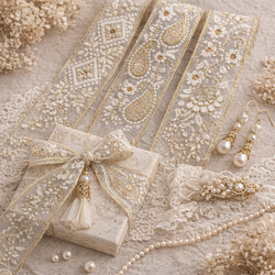 チロリアンテープセット【4】花柄 レトロ アンティーク リボン