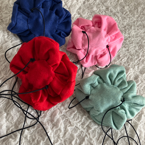 節分 鬼のつの 角 ピンク みどり 青 赤 ヘアバンド・ターバン 抹茶