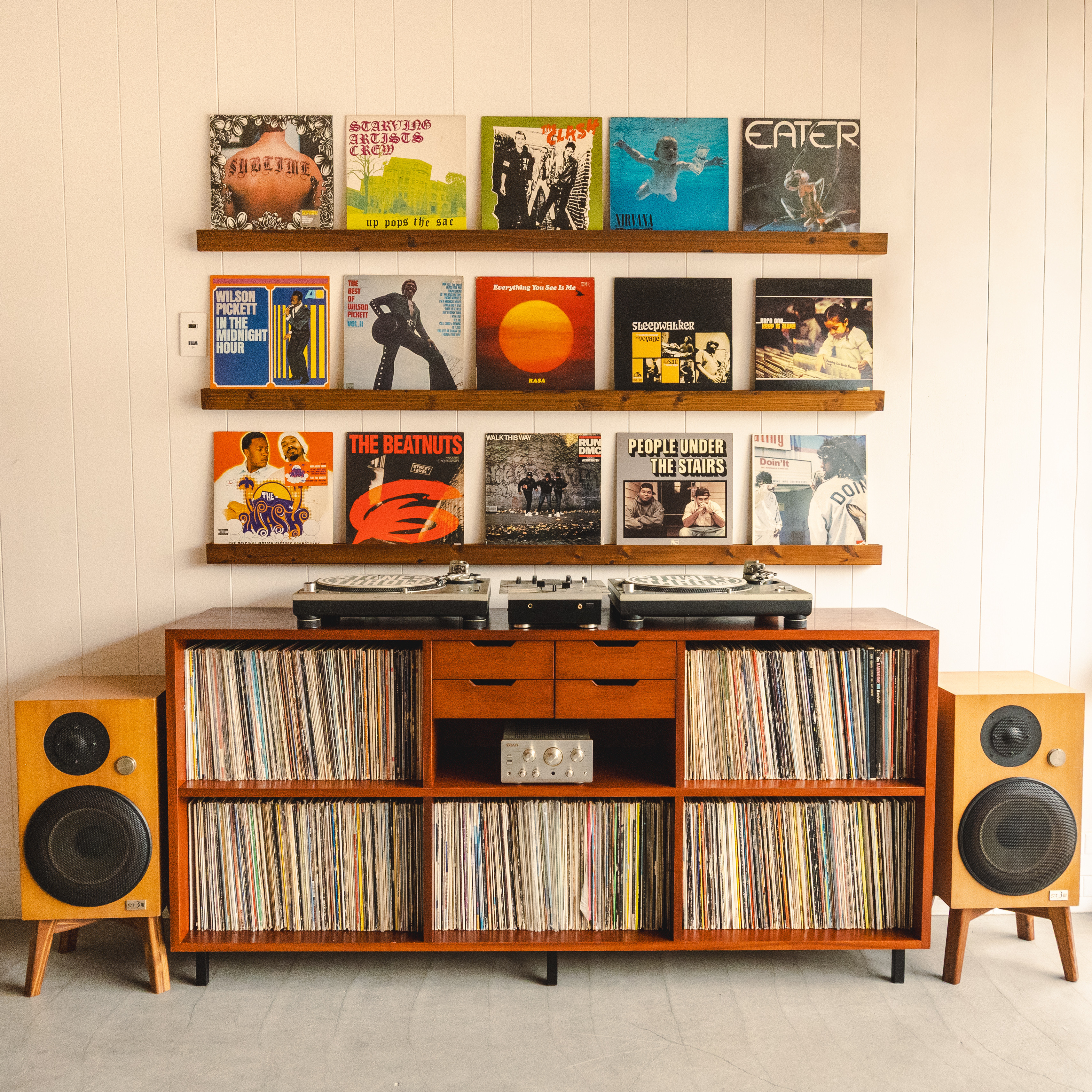 BOOGIE's RECORD CHEST 【ウレタン仕上げタイプ】レコード収納　本棚　北欧　ビンテージ 50,400円