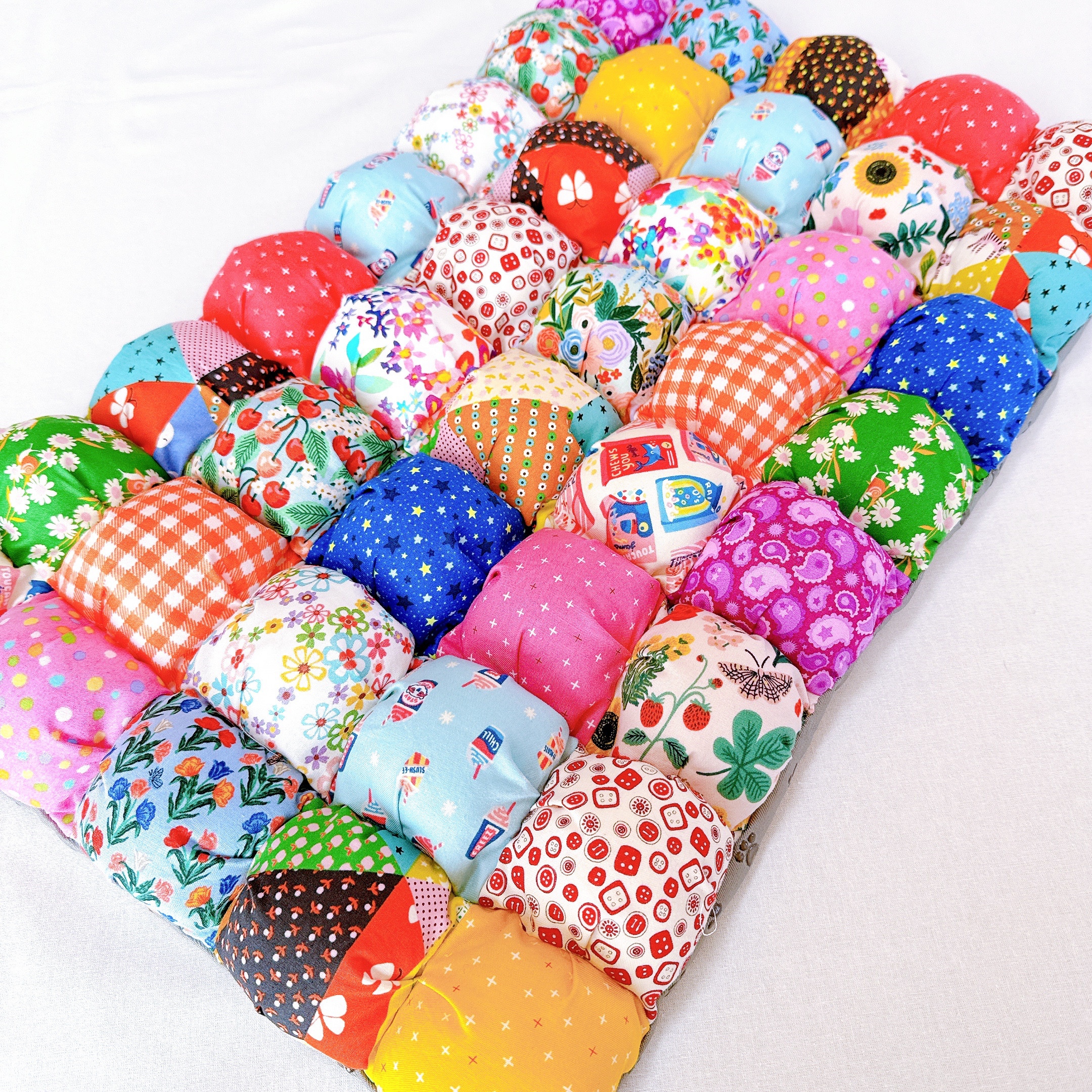 犬用クッションマット｜パフキルト・キルト芯入り・滑り止め付き【一点もの／B】