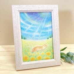 春　風景画 　額、マット付き　原画　絵画　パステル 0ab9b96c7e952e0b2b8e685e0be689