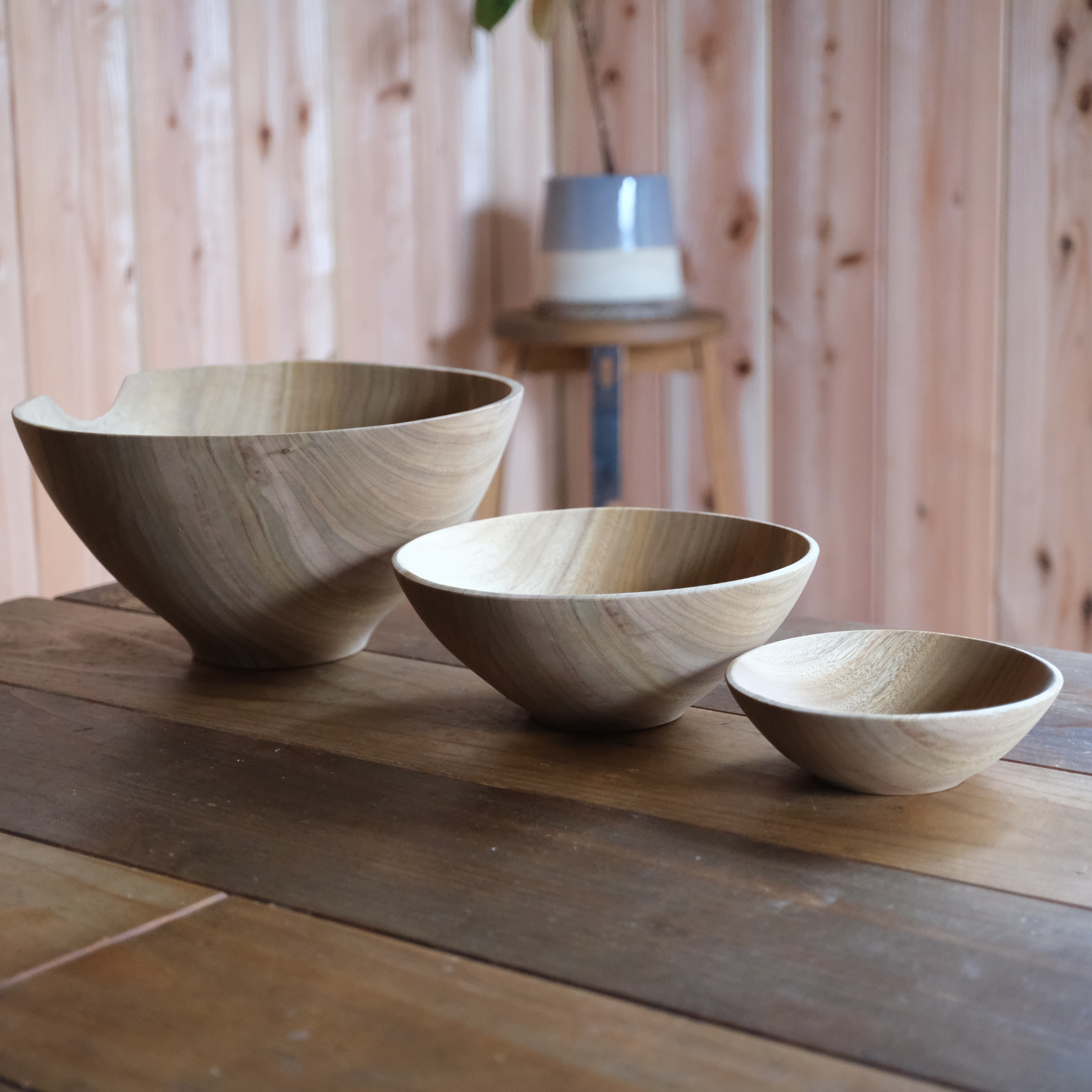 クスノキのoyakoボウル3点セット〈ガラスコーティング〉【v1882a.1883b.1884c】