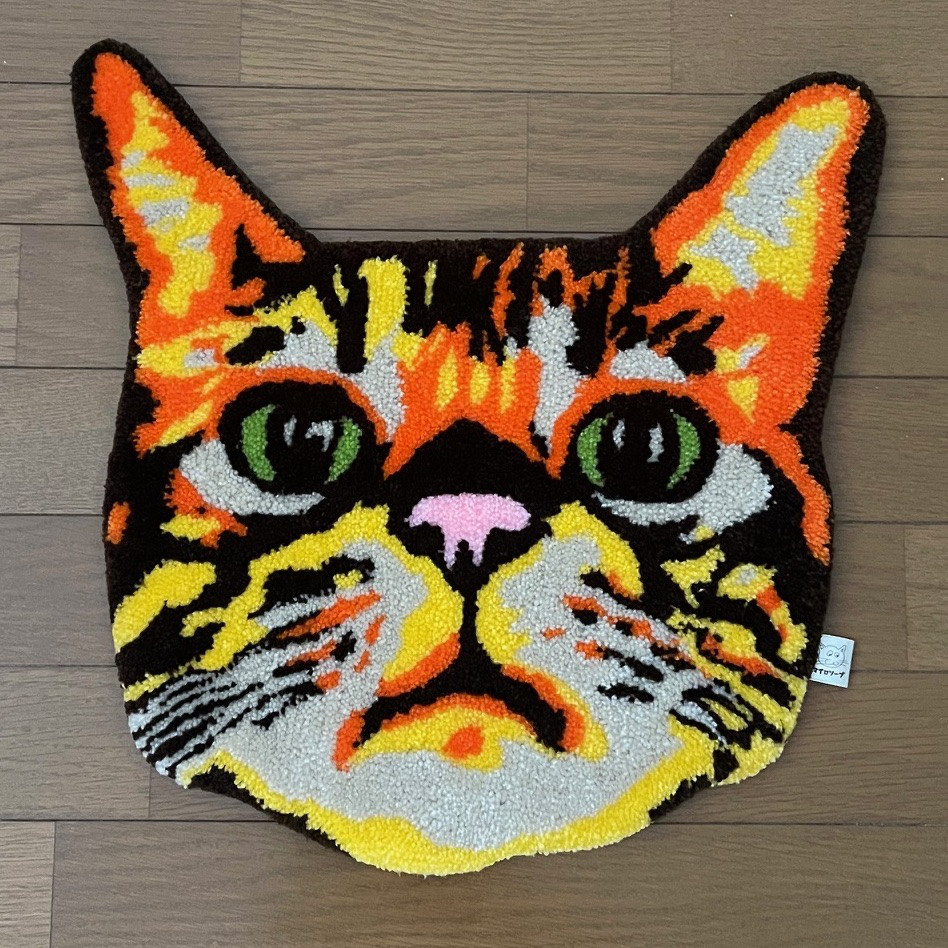 ★にゃんラグ★　猫型フカフカラグマット　BIG　乗ってもOK飾ってもOK♪♪