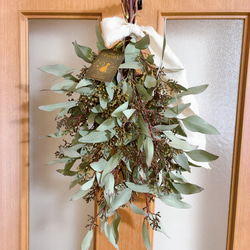 受注販売］ユーカリ・ナンキンハゼのナチュラルスワッグ ④ ドライ