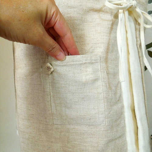 asana HEMP100% 厚手 デニム風 リバーシブル はんてん○草木染め  