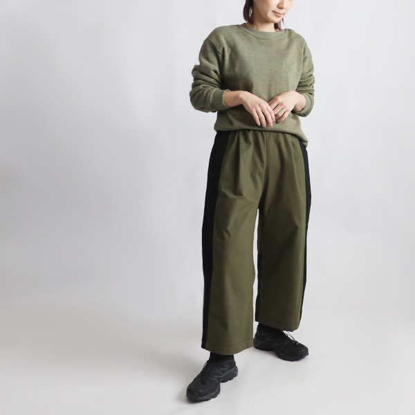 （送料無料）新作　春のパンツ祭り　８５cm　2色 愉快なパッチワーク　 誰にでも似合う ストレート パンツY22