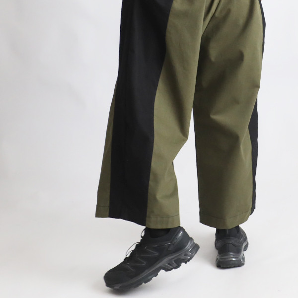 （送料無料）新作　春のパンツ祭り　８５cm　2色 愉快なパッチワーク　 誰にでも似合う ストレート パンツY22