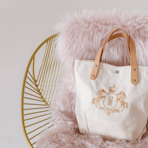 新作✨馬エンブレムバッグ 刺繍 名入れ マザーズバッグ 乗馬 トート