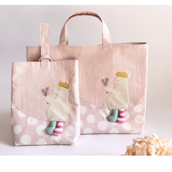 はたらくくるま♡入園5点セット レッスンバッグ 上履き入れ 着替え袋